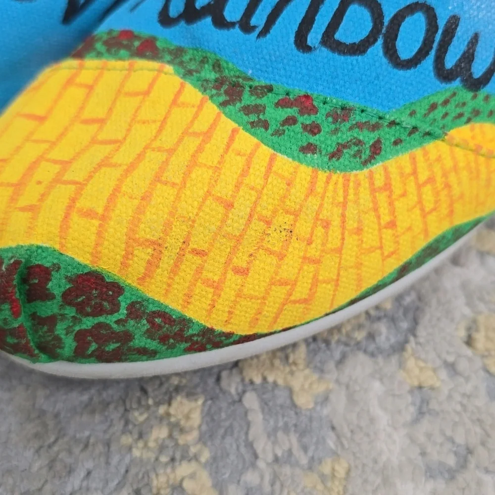 TOMS Wizard of Oz Slip-Ons  Alpargata Custom Painted Size 7.5 - Picture 12 of 14